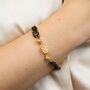 Indian Nazaria Gold Square Bead Mangalsutra Bracelet, thumbnail 1 of 5