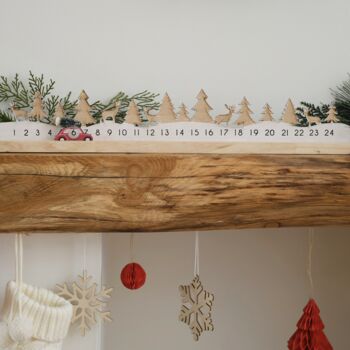 Personalised Wooden Reusable Christmas Advent Calendar, 6 of 6