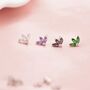 Sterling Silver Cz Marquise Cluster Stud Earrings, thumbnail 5 of 12