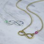 Infinity Birthstone Necklace, thumbnail 4 of 9