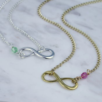 Infinity Birthstone Necklace, 4 of 9