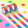 Bright Rainbow Stripe Decorative Washi Tape, thumbnail 2 of 2
