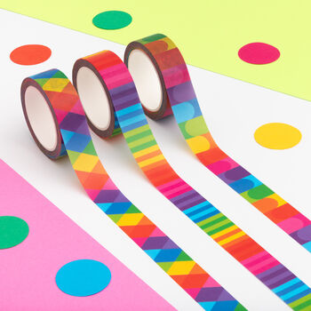 Bright Rainbow Stripe Decorative Washi Tape, 2 of 2
