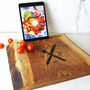 Personalised Oak Wood Chopping Board And iPad Stand, thumbnail 3 of 7