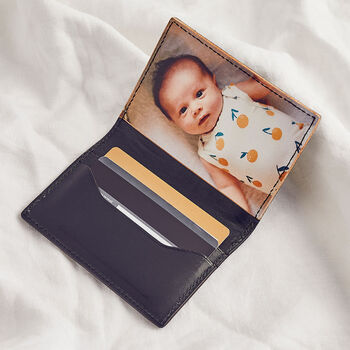 Personalised Leather Photo Card Holder, 4 of 8