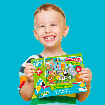 Personalised Jungle Fun Birthday Jigsaw Puzzle, 2 of 7