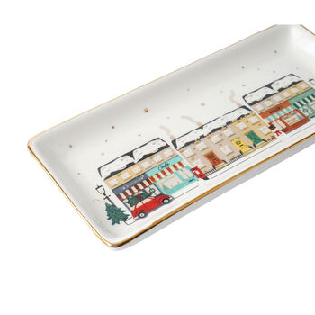 Winter Robin Christmas Ceramic Tray In Gift Box, 4 of 4