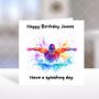 Swimmer Birthday Card, thumbnail 5 of 6