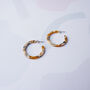 Saffron Slim Midi Hoop Earrings, thumbnail 4 of 6