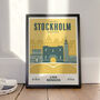 Personalised Stockholm Marathon Print, Unframed, thumbnail 1 of 7