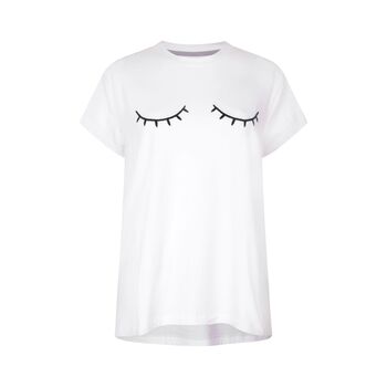 Eyelid Embroidered Classic Oversized Women's Tee, 3 of 3
