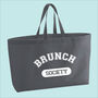 Brunch Society Premium Canvas Oversized Tote Bag, thumbnail 1 of 10