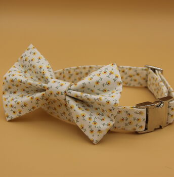 Yellow Daisy Dog Bow Tie, 4 of 7