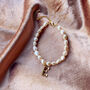 Pearl And Molten Initial Personalised Bracelet, thumbnail 6 of 10