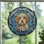 Cavapoo Brown And White Memorial Suncatcher, thumbnail 5 of 6