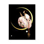 Woman On Crescent Moon Vintage Styled Wall Art Print, thumbnail 2 of 4