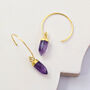Gold And Purple Natural Spike Earrings, thumbnail 5 of 5