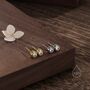 5mm Bezel Cz Crystal Stud Earrings In Sterling Silver, thumbnail 1 of 12