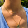 Gold Plated Coin Pendant Necklace, thumbnail 1 of 3