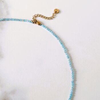 Amazonite Gemstone Beaded Necklace, 4 of 5