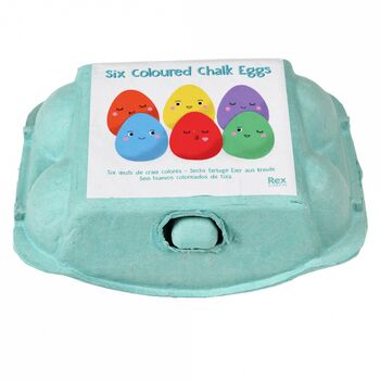 Six Coloured Chalk Eggs, 2 of 5