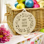 Personalised Happy Easter Wooden Decoration, thumbnail 4 of 5