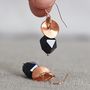 Brushed Copper Disc And Gemstone Earrings, thumbnail 1 of 9