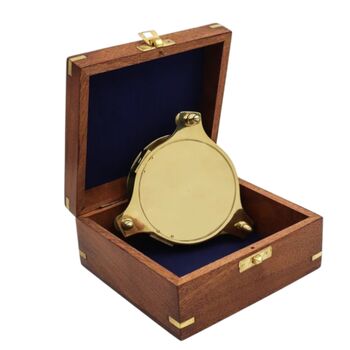 Personalised Four Inch Brass Sundial Compass, 4 of 11