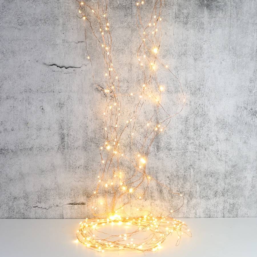 copper wire waterfall string lights 320 led by lisa angel homeware