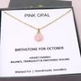 Pink Opal Gemstone Necklace, thumbnail 2 of 4