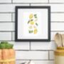 Zesty Lemon Print | Citrus Artwork For Your Home, thumbnail 1 of 4