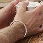 Personalised Mens Slim Brushed Silver Cuff, thumbnail 3 of 6