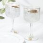 Personalised Gold Rim Cocktail Wine Glasses Twin Pack, thumbnail 1 of 4