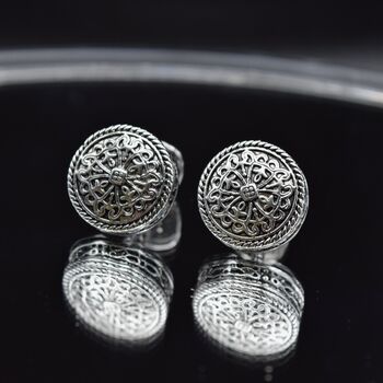 Silver Groom Gift Vintage Royal Cufflinks, 2 of 6