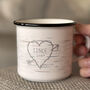 Ceramic Mug With Lovers Carved Initials Valentines Gift, thumbnail 2 of 2