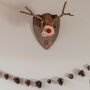 Festive Wooden Reindeer Head, thumbnail 1 of 4