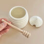 Ceramic Honey Pot With Honey Dipper, thumbnail 5 of 11