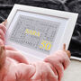Personalised 50th Birthday Word Art Print, thumbnail 6 of 12