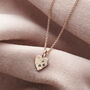 Confetti Birthstone Heart Charm Necklace, thumbnail 4 of 9