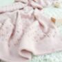 Soft Knitted Personalised Pointelle Baby Blanket, thumbnail 5 of 11