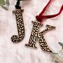 Monogram Leopard Print Wooden Decoration, thumbnail 8 of 8