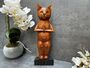 32cm Handcarved Yoga Cat Wooden Ornament Gift Decor, thumbnail 1 of 12