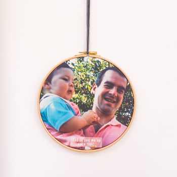 Personalised You Lift Me Up Dad And Me Hoop, 2 of 7