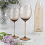 New Brown Handblown White Wine Glass, thumbnail 2 of 2
