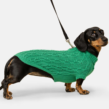 Green Mini Dachshund Knitted Jumper, 2 of 4