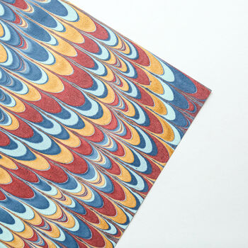 Three Sheets Of Hand Marbled Wrapping Paper, 4 of 11