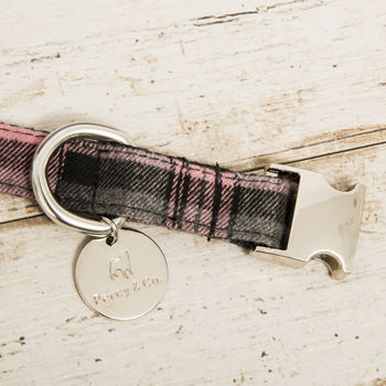 The Siddington Pink Checked Dog Collar Bow Tie, 3 of 5