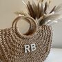 Personalised Ada Half Moon Wicker Basket Drawstring Bag, thumbnail 3 of 6