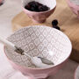 Set Of Five Lilac Patterned Bowls, thumbnail 6 of 7