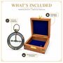 Vintage Spencer Brass Compass With Wooden Box, thumbnail 9 of 11